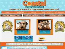 Tablet Screenshot of coastalanimalrescue.org